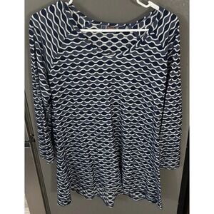 Tianello Steve Barraza Women's Large Textured Knit Top Blouse Long Sleeve